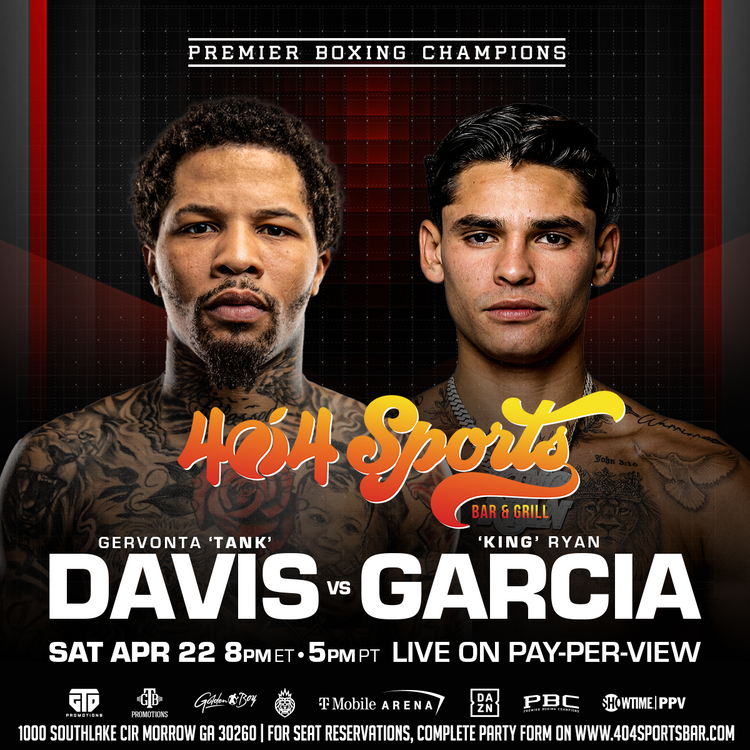 Gervonta "Tank" Davis vs. Ryan Garcia at 404 Sports Bar & Grill